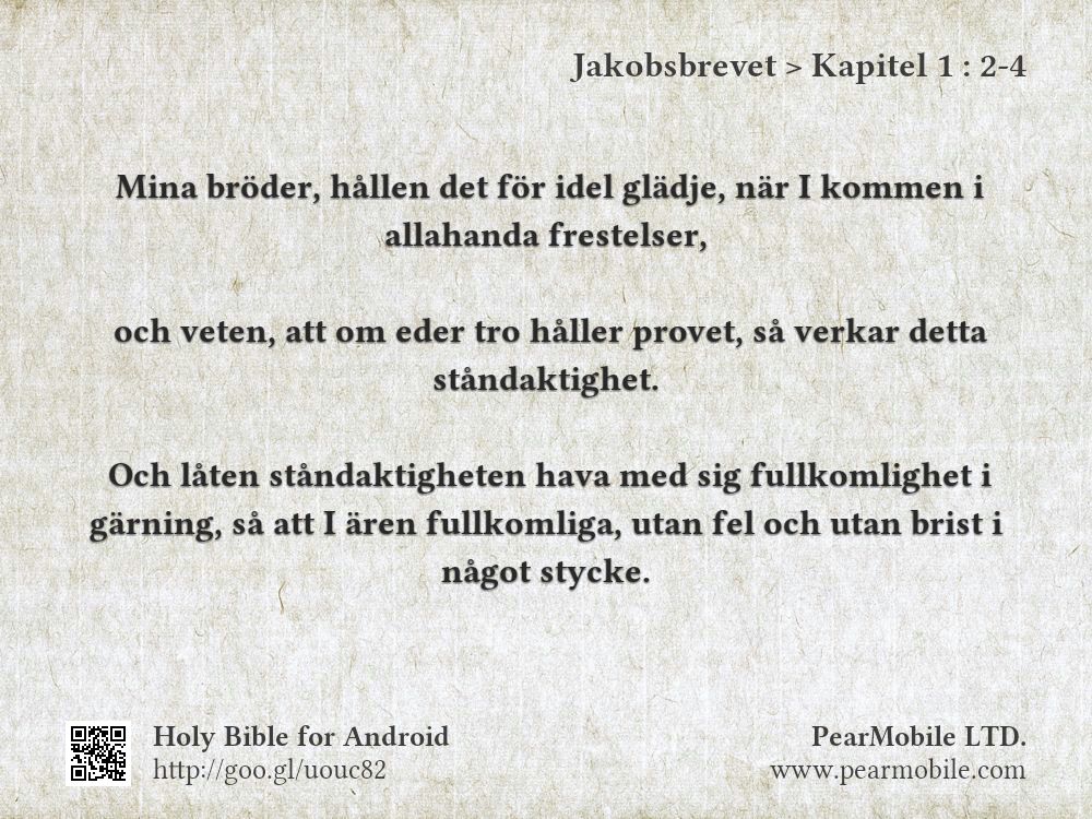 Jakobsbrevet, Kapitel 1:2-4